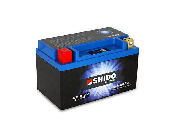 Shido LTX7A-BS Lithium - 12V ATV/MC/Snøscooter Batteri